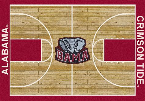 Knowing the basketball court installation atlanta costs is recommended before starting a basketball court installation project. Alabama Crimson Tide Basketball Home Court Nylon Area Rug
