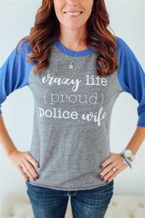 Crazy Life Proud Police Wife Baseball Raglan Police Wife Police Officer Requirements