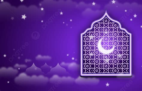 Purple Ramadan Night Sky Background Background Islamic Ramadan