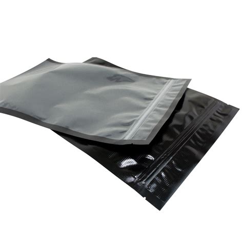 Black Vacuum Seal Zipper Bags Gallon 11 X 16 Clear Front