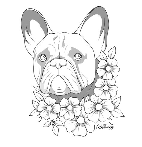 Realistic French Bulldog Coloring Pages - kidsworksheetfun