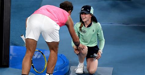 Nadal hits ball kid & see what happens. Aus Open: Rafa Nadal wins hearts after sweet gesture to ...