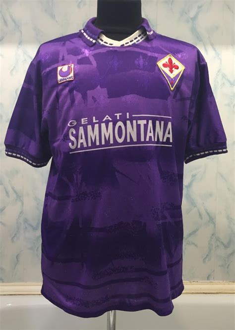 Fiorentina Home Maglia Di Calcio 1994 1995 Sponsored By Gelati