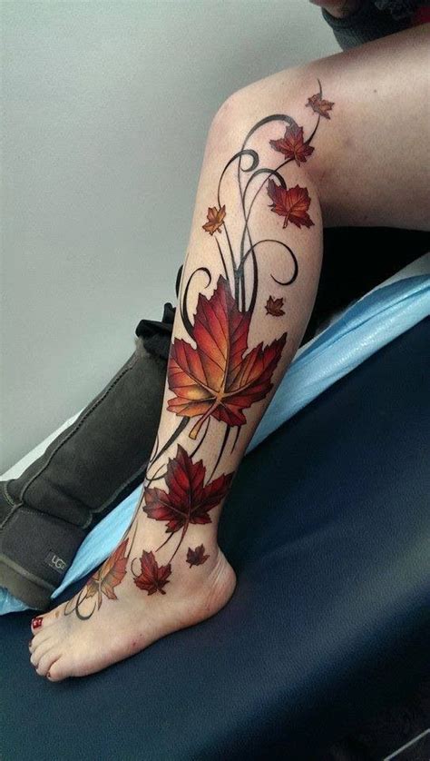 Red Leafs Autumn Tattoos Tattoomagz › Tattoo Designs Ink Works