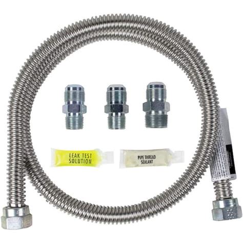 Certified Appliance Accessories 4 Ft Universal Gas Line Connector Kit