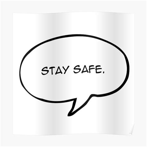 Stay Safe Anime Speech Bubble Aesthetic Poster For Sale By Weloved