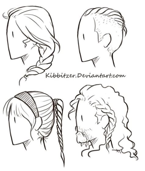 Braids Reference Sheet By Kibbitzer On Deviantart How To Draw Hair