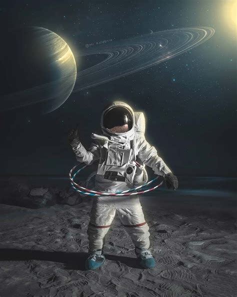 Dreamlike Astronaut Photoshop Manipulation Design With Red Space
