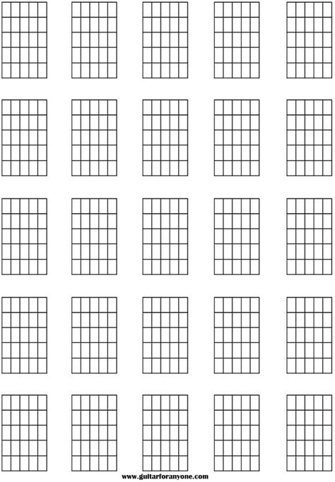 Printable Blank Guitar Neck Diagrams Chord Scale Charts Sexiz Pix