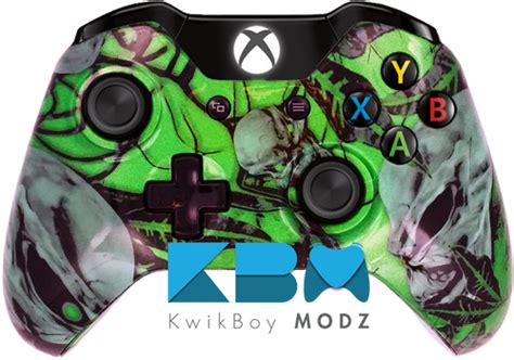 Mrcreepy Skulls Xbox One Controller Green Kwikboy Modz Llc