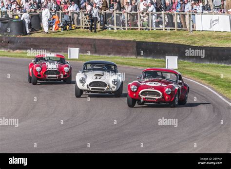 Three Ac Cobras Dicing In The Shelby Cup At The Goodwood Revival