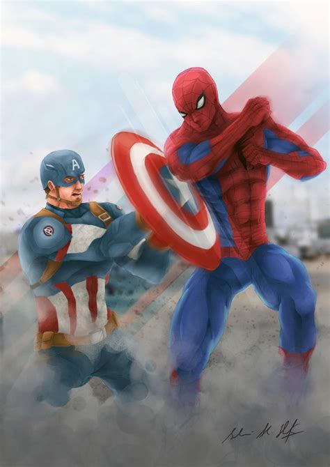 Spiderman V Captain America Civil War By Frostbite194 On Deviantart