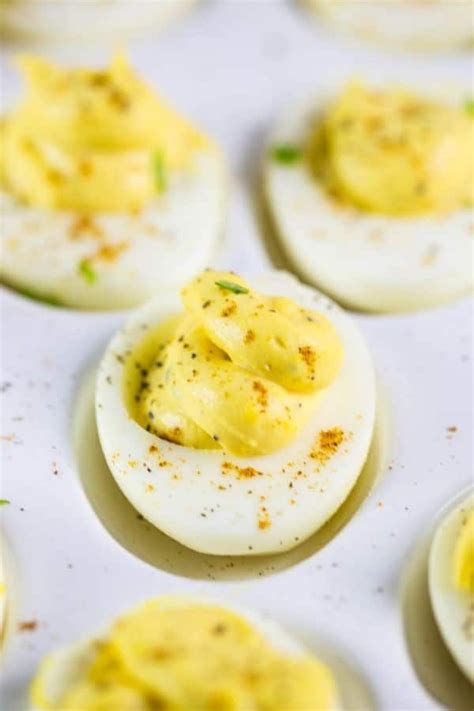 Horseradish Deviled Eggs Are A Delicious And Easy Appetizer The Horseradish Adds The Perfect