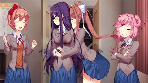 Monika Gives Yuri A Surprise Hugthe Only Time Ill Ever Make Anything