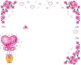 Pink Floral Pixel Border Frame Webcore Gif Love Heart Flowers