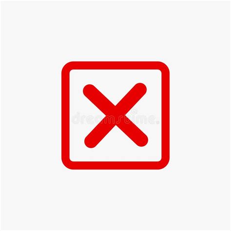 Wrong Sign Line Vector Icon Stock Vector Illustration Of Sign