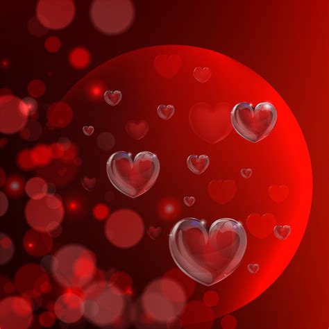 Red Glossy Heart Background Vectors Graphic Art Designs In Editable Ai