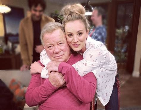 The Big Bang Theorys Kaley Cuoco Shares On Set Pic Of William Shatner
