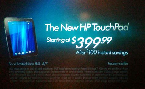 The Hp Touchpad Is Now 100 Cheaper Techcrunch