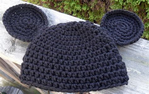 Crocheted Mickey Mouse Ears Beanie Will Make To Order By Hahnmade