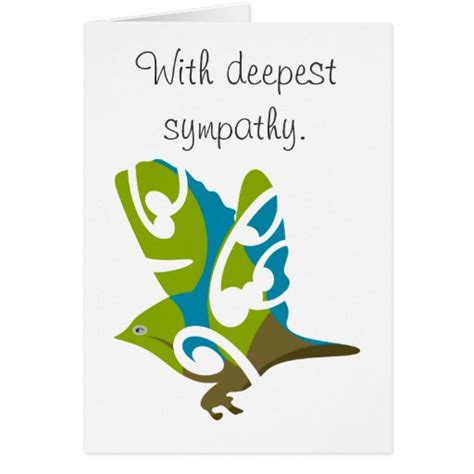 Flying Bird With Deepest Sympathy Card Zazzle