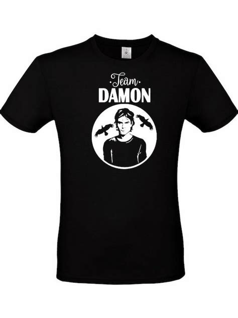 Bandc T Shirt The Vampire Diaries Team Damon σε Μαύρο χρώμα Skroutzgr