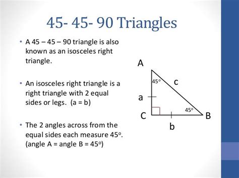 45 45 90 Triangles