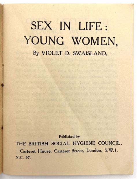 Three 3 Sex Education Booklets From The British Social Hygiene Council