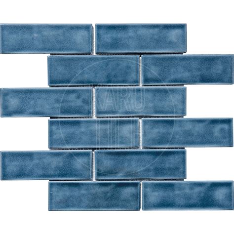 Slate Blue 2×6 Brick Mosaic Karotile Producing Porcelain Tile Mosaics