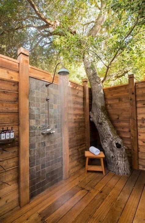 27 Bold And Energizing Rustic Outdoor Shower Ideas