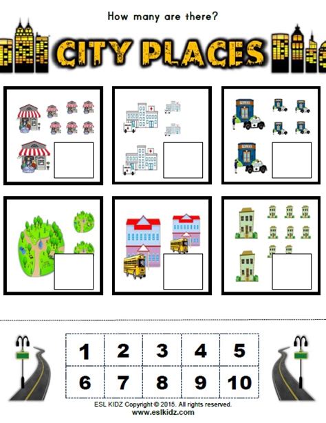 Being stuck inside doesn't have to mean being bored! City Places - Activities, Games, and Worksheets for kids