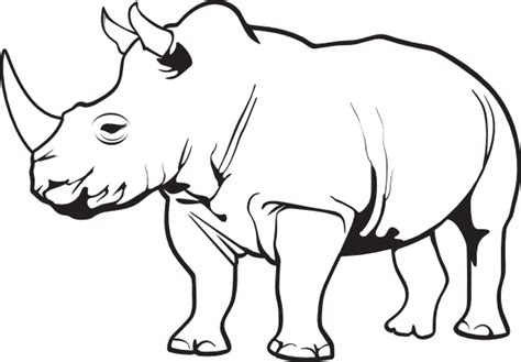 Outline Of Rhino Clipart Best