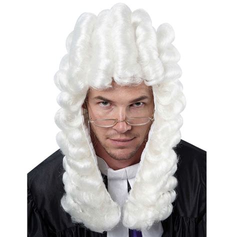 Adult Court Judge Deluxe Wig Barrister Legal Unisex Female Mens Wig