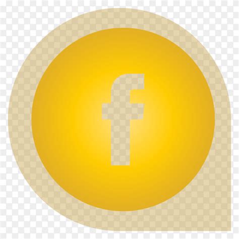 Yellow Facebook Icon Design Illustration On Transparent Background PNG