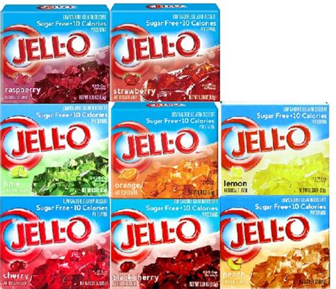 Jell O Sugar Free Gelatin Sampler Pack Of 8 Different Flavors 3 Oz