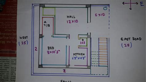 Inspiring house map design 2550 house diy home plans database 25*50 house map ground floor pics. East Facing House Plans For 25x50 Site