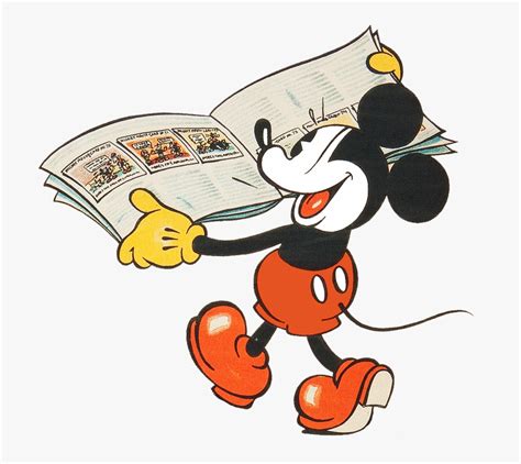 Mickey Mouse Reading Clipart Classic Original Mickey Mouse HD Png