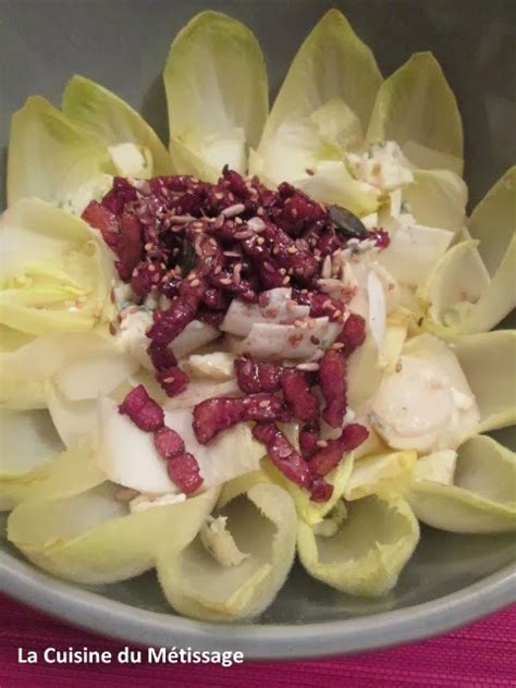 Salade dendives roquefort et lardons