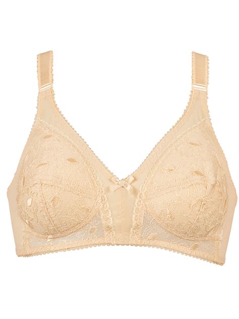 naturana naturana beige moulded embroidered full cup wireless bra size 34 to 40 a b c