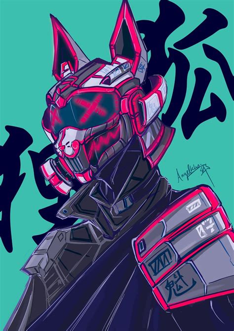 Cyberpunk Fox Character Art Samurai Art Anime Character Design