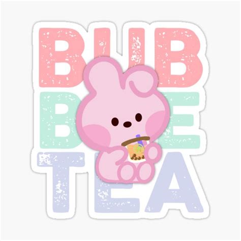 Bt21 Cooky Bubble Tea Bobba Sticker By Shiminee Redbubble