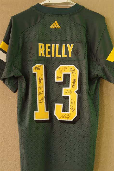 The jersey has been signed in permanent sharpie so the item does not. Mike Reilly Jersey signed by the Edmonton Eskimos - Leduc ...