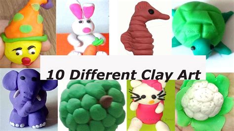 10 Clay Compilation Clay Art For Kids Diy Clay Modelling