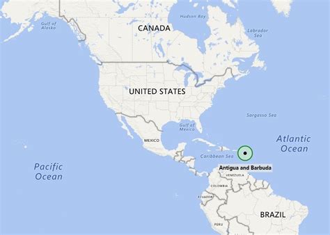 Antigua On World Map