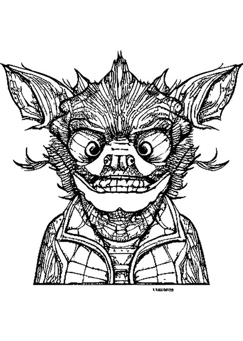 Coloriage Gremlin · Creative Fabrica