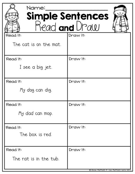 Simple Sentence For Kindergarten Kindergarten