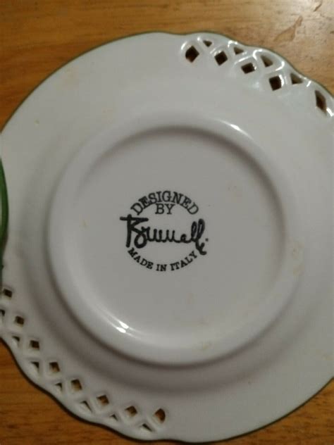 Decorative Plates Set Of 4 Brunelli Made In Italy Tiffany Lattice Edge