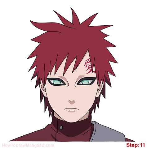 How To Draw Gaara From Naruto