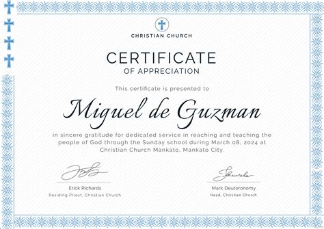 Free Pastor Appreciation Certificate Template In Adobe