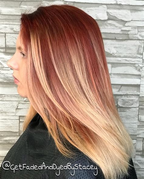 Updated 40 Red To Blonde Ombre Hairstyles August 2020